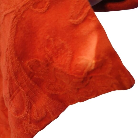 Pamela Kline Crimson Red Damask Pillow Shams Set of 2 Cotton 24x24 Square - Picture 5 of 7